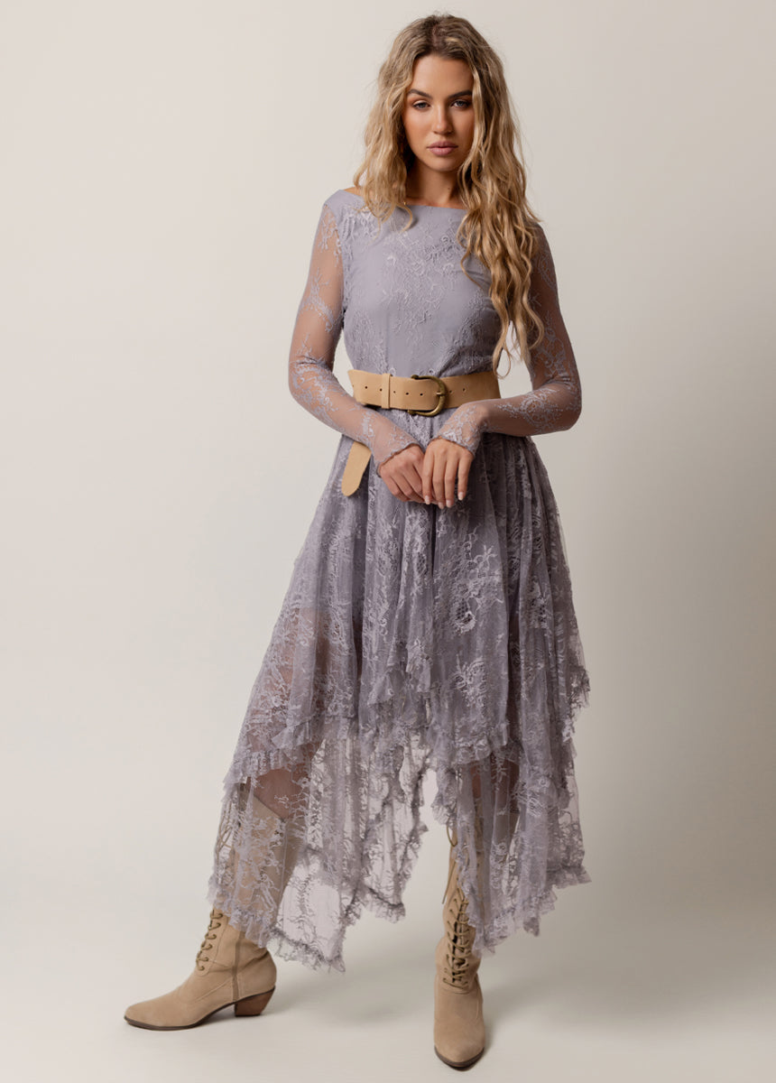 Beenett Dress in Blue Fog