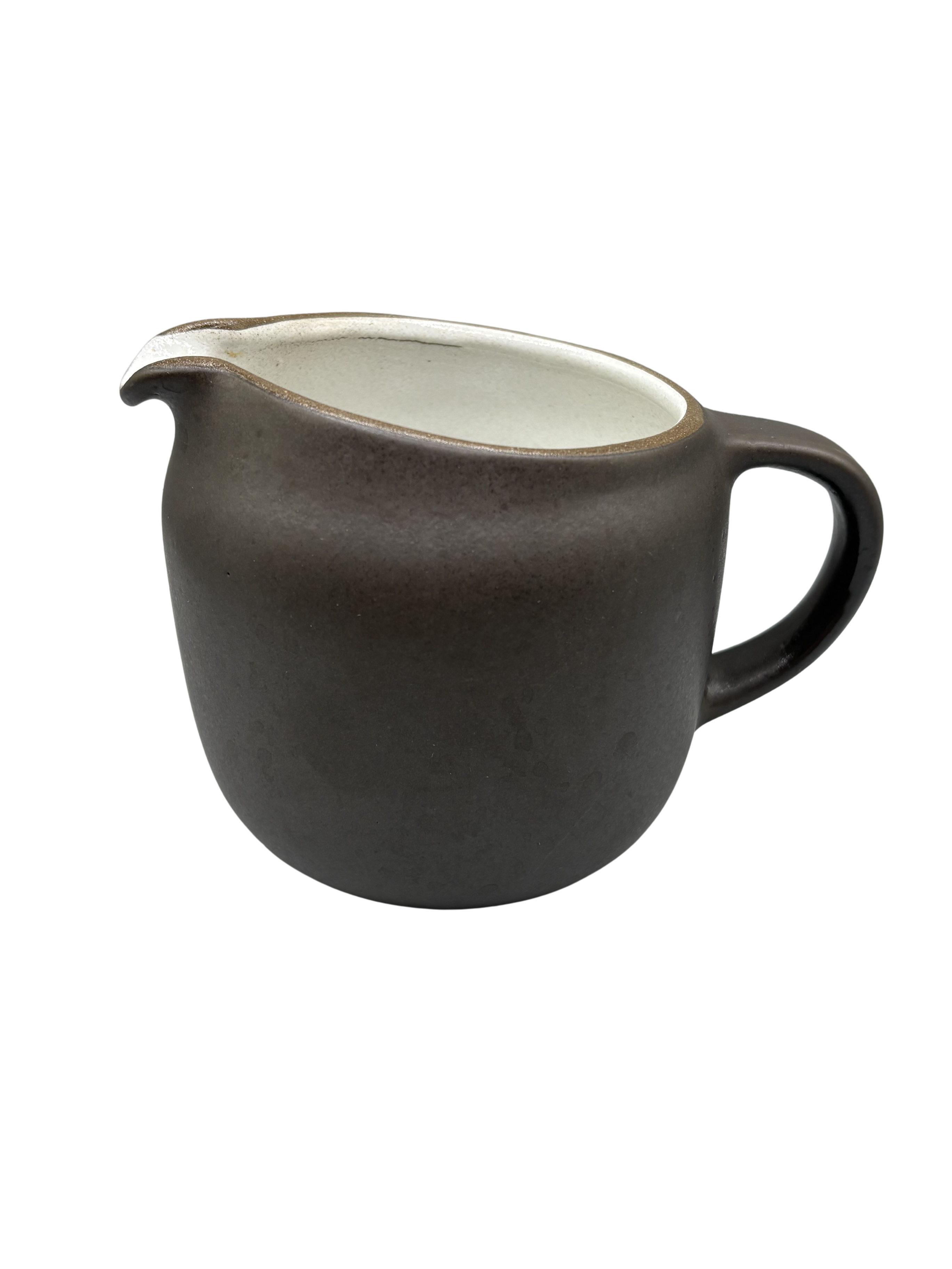 Vintage Brown & White Creamer Small Pitcher