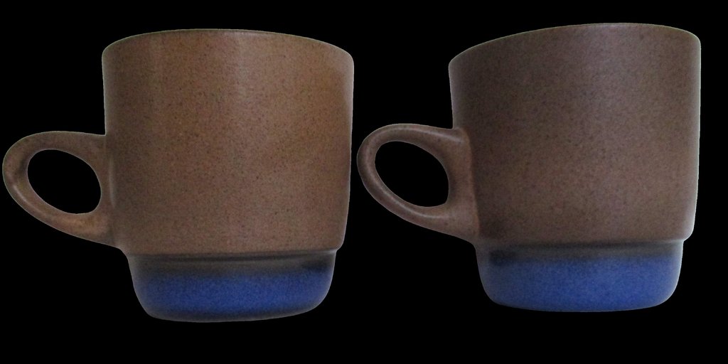 Rim Line Moonstone/Nutmeg Stack Mugs - Set of 2