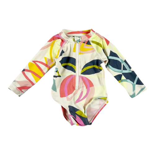 Tea Collection Tropical Oasis Rash Guard One Piece Swimsuit size 3-6 months