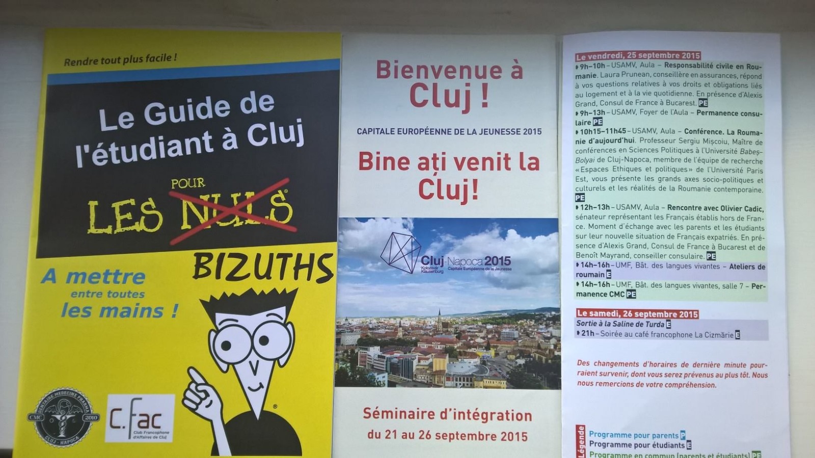 Séminaire d'intégration de Cluj
