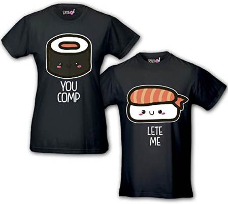 Coppia Di T Shirt Magliette You Complete Me Sushi By Babloo