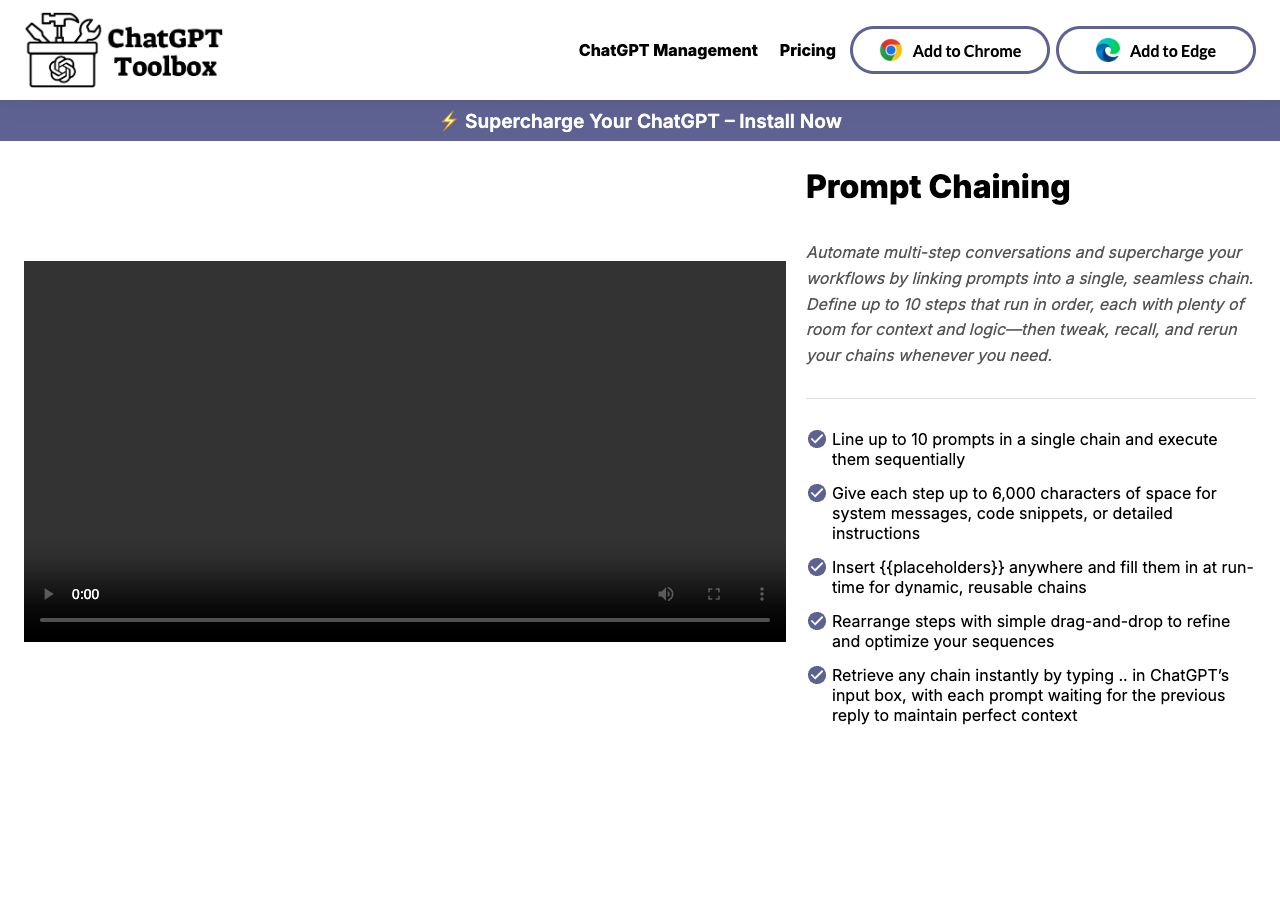 Screenshot of ChatGPT Toolbox