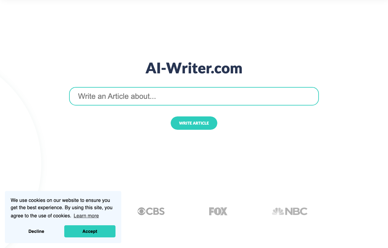 AI-Writer.com main image - Empower Your Writing with AI