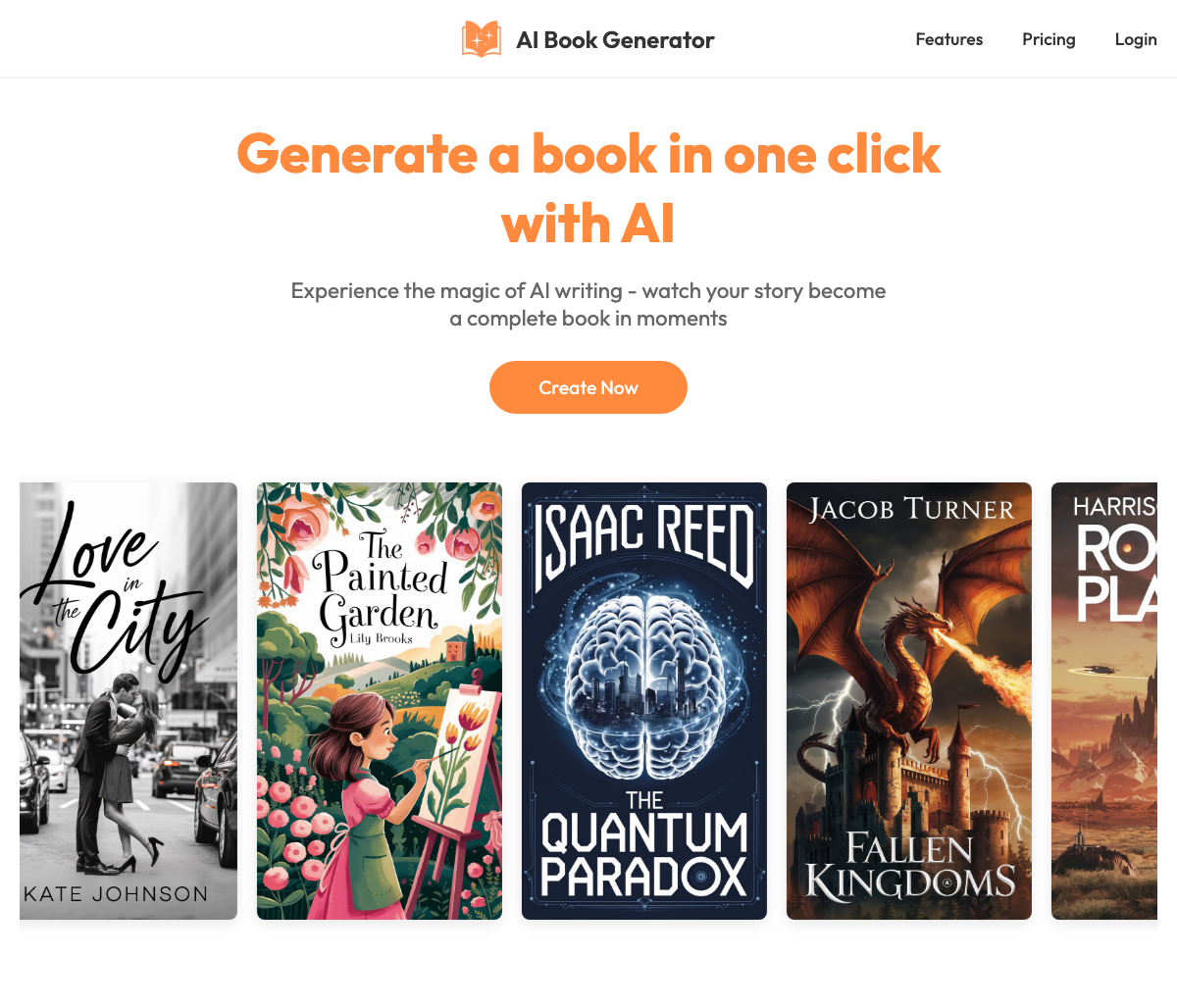 AI Book Generator main image - Unleash the power of AI to write your next book!