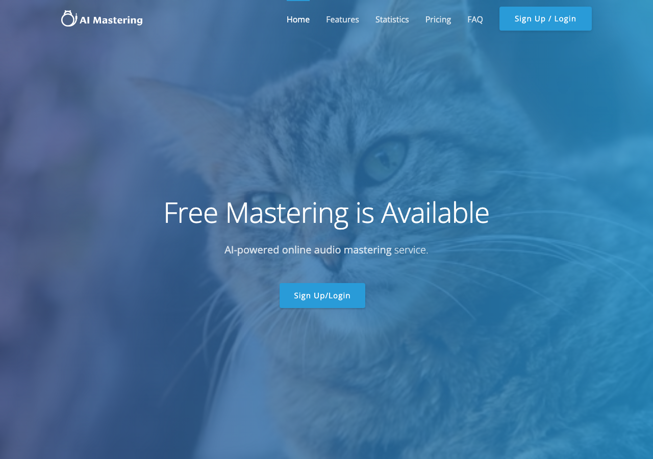 Screenshot of AI Mastering