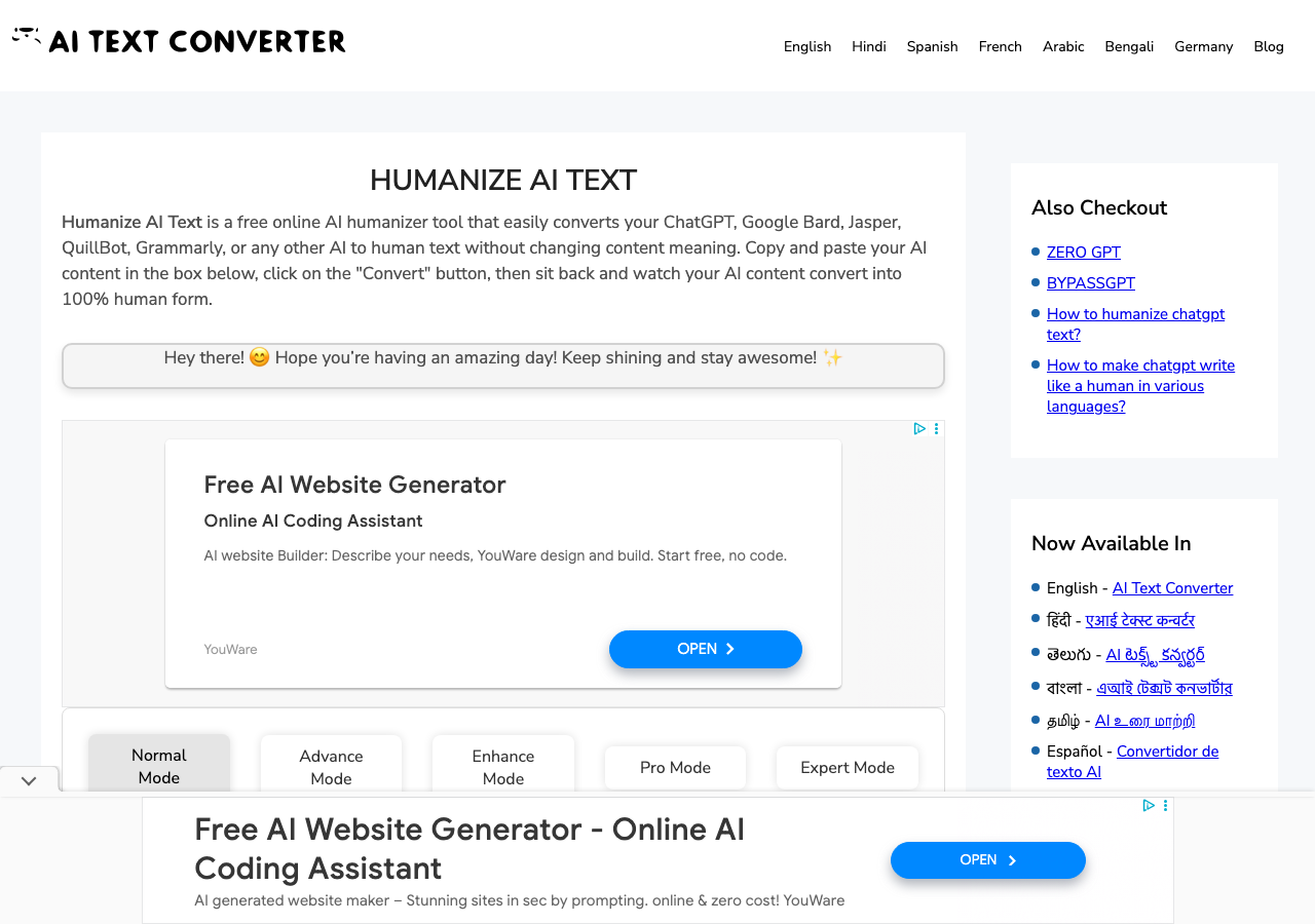 AiTextConverter.com main image - Transform Text Effortlessly