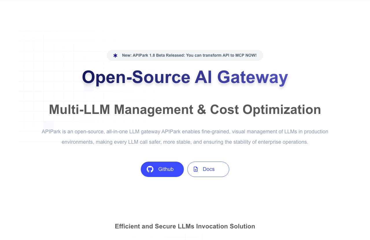 APIPark main image - Simplify your API integration