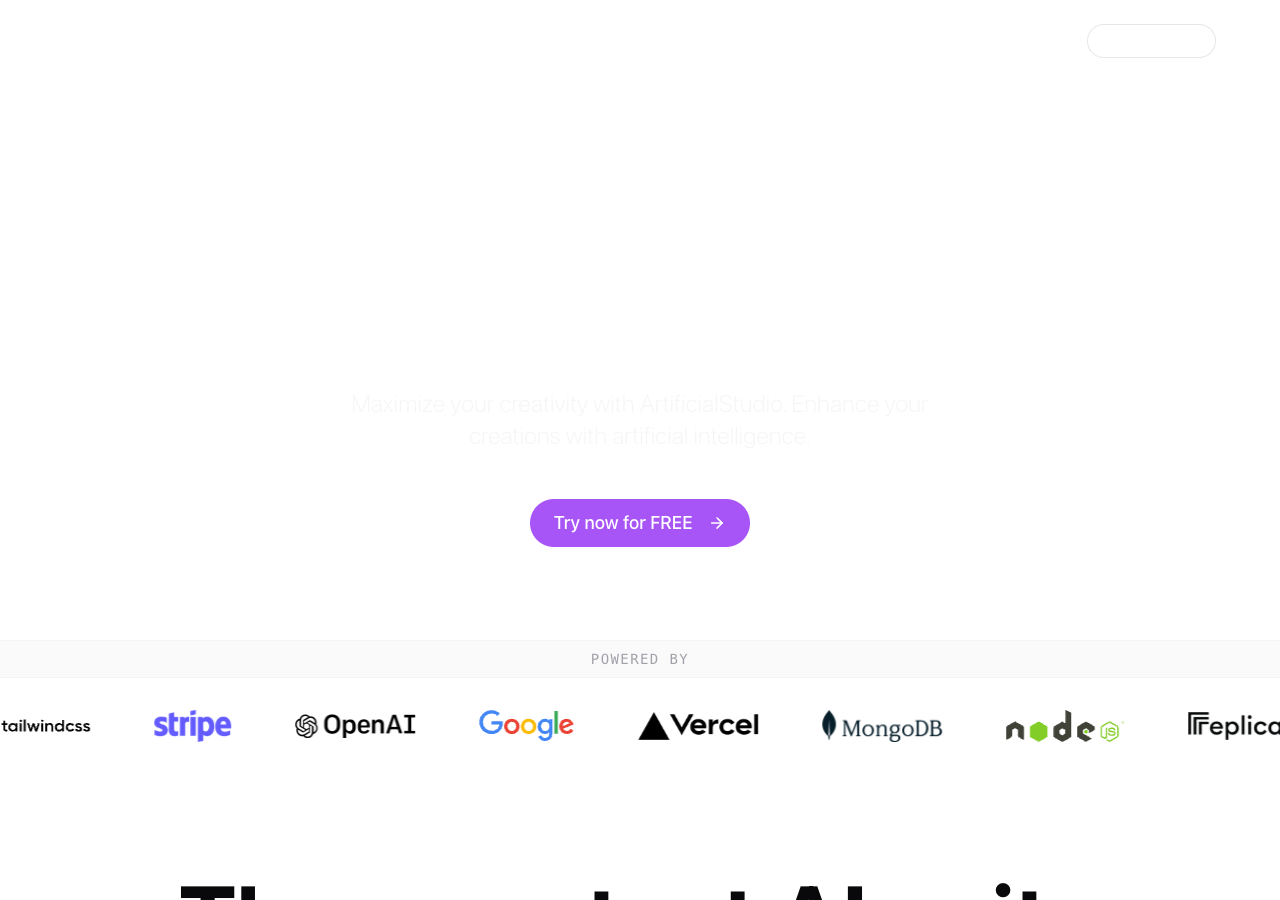 Screenshot of Artificial Studio