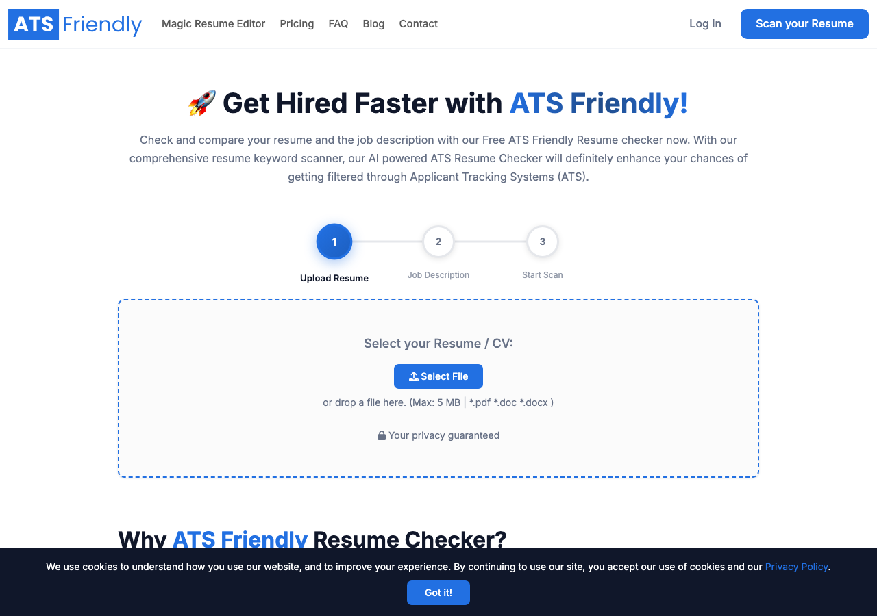ATSFriendly.com main image - Optimize Your Resume for ATS