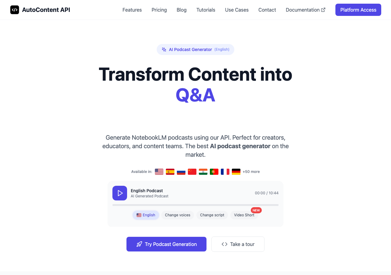 AutoContent API main image - Automate Your Content Creation