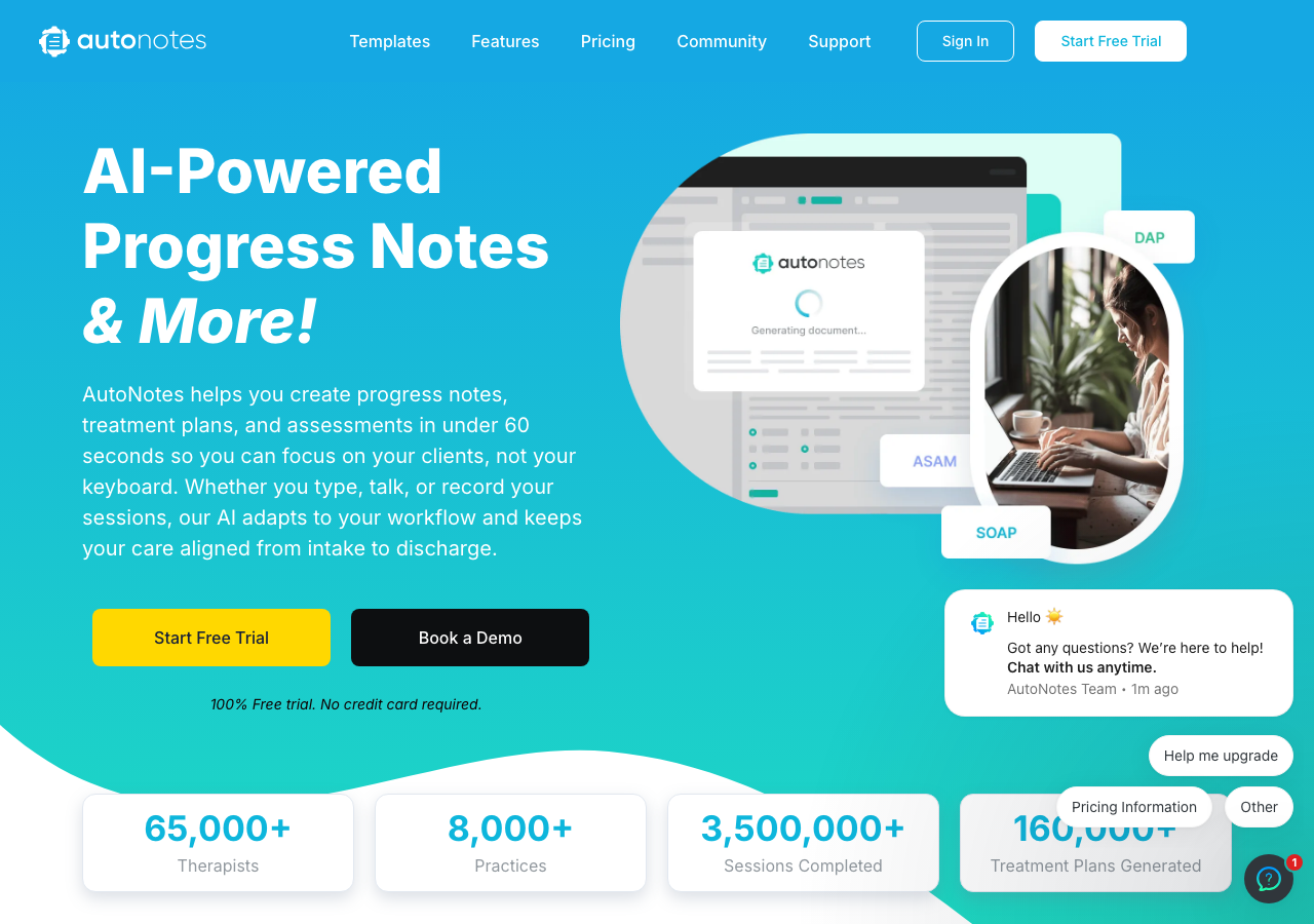 Screenshot of AutoNotes