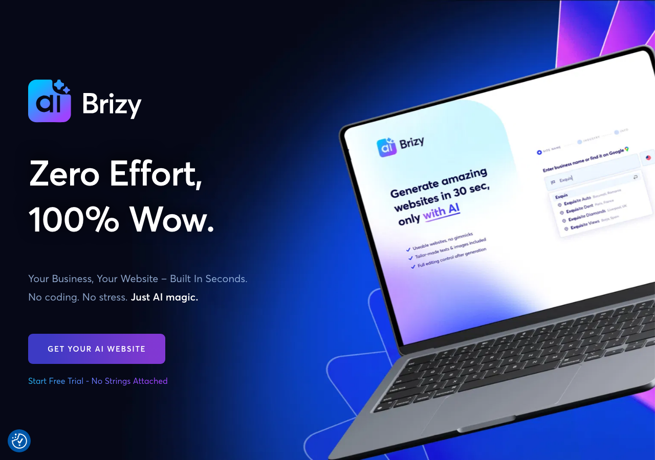Brizy AI Website Builder main image - Build websites smarter with AI