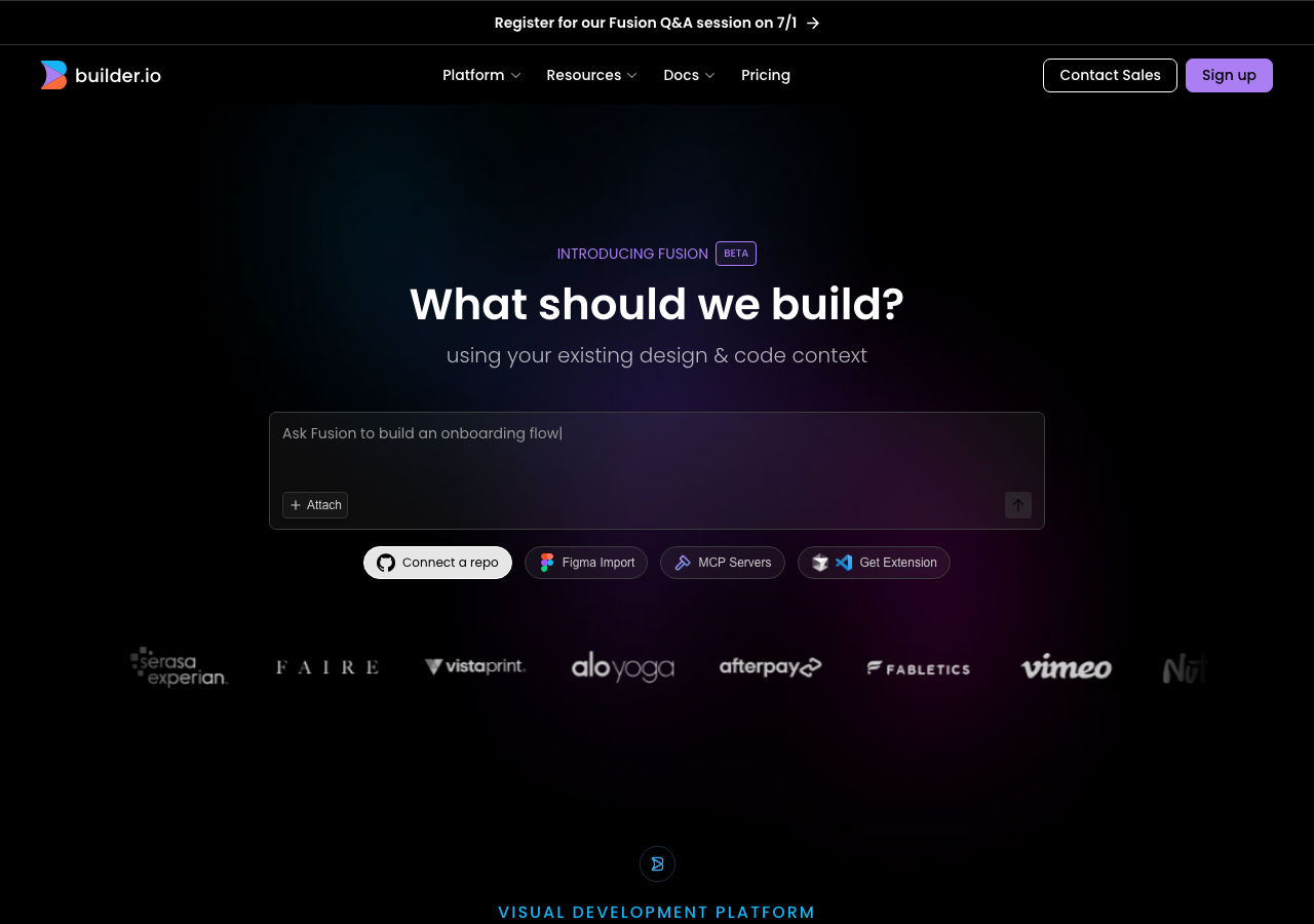 Builder.io main image - Build better websites faster.