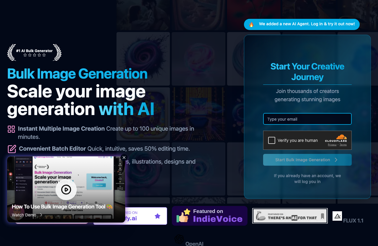 Bulk Image Generation main image - Effortlessly generate images in bulk!