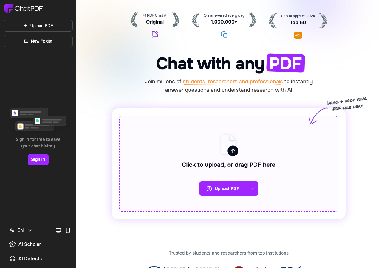 ChatPDF main image - Your PDFs, Simplified!