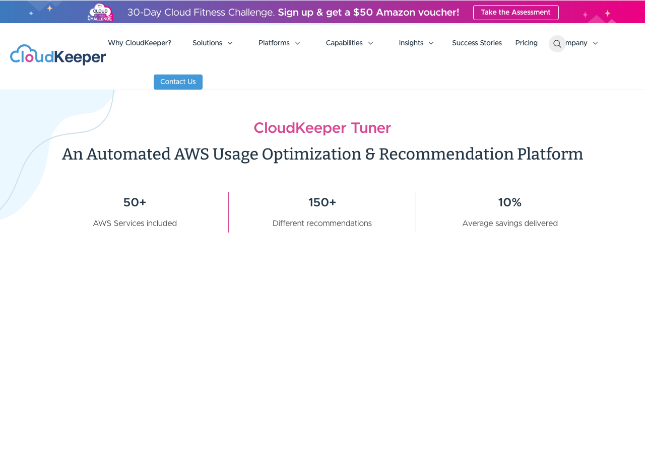 Screenshot of CloudKeeper
