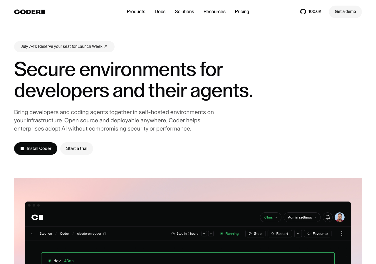 Screenshot of Coder