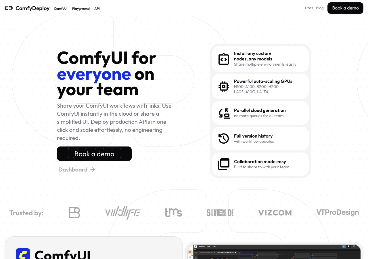 Screenshot of Comfy Deploy