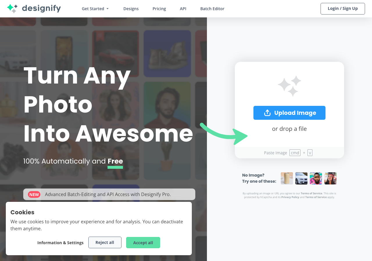 Screenshot of Designify