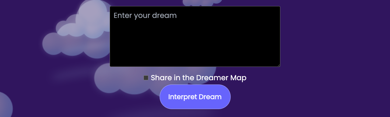 Screenshot of Dream Interpreter AI
