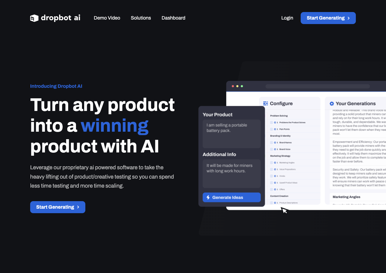 Screenshot of Dropbotai