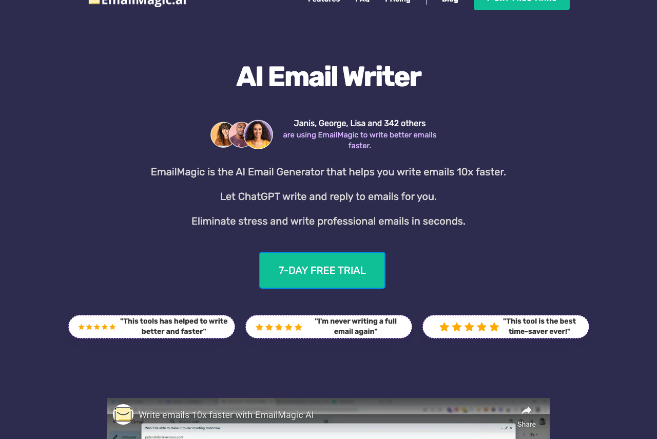 Screenshot of EmailMagic AI