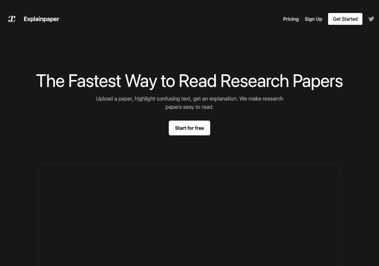 Screenshot of Explainpaper