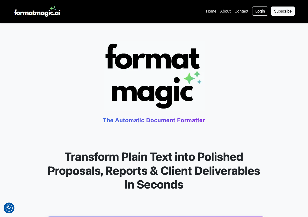 Format Magic main image - Transform your documents with ease!