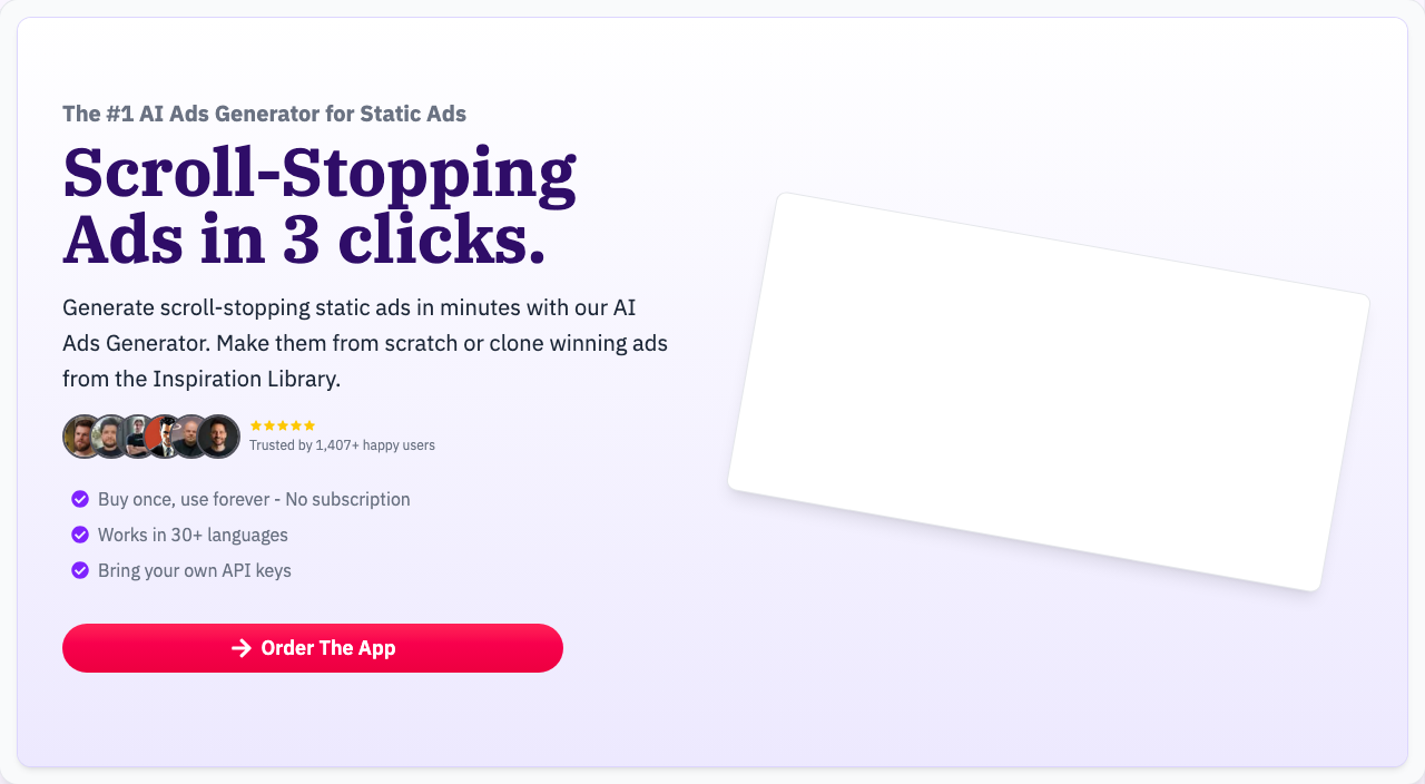 Generate Ads AI main image - Boost Your Marketing with AI-Generated Ads