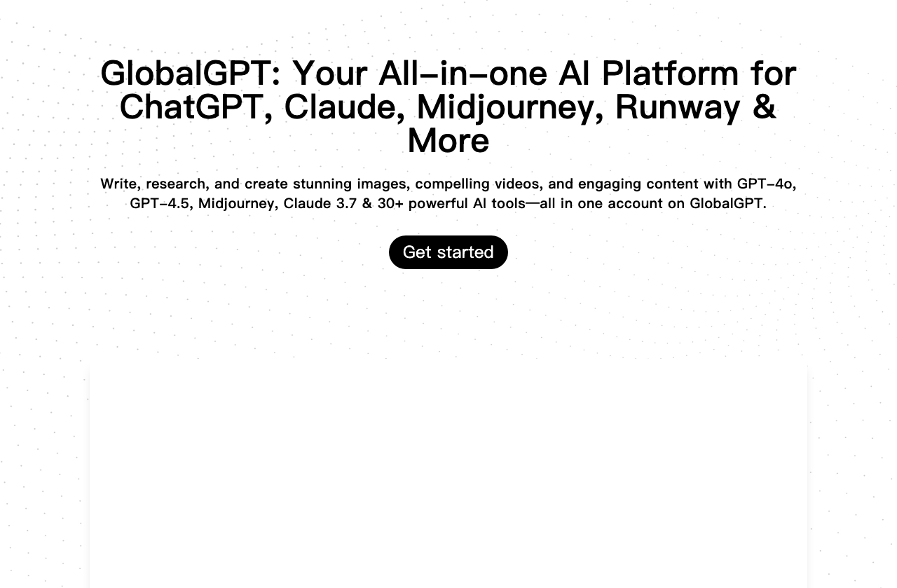 Screenshot of GlobalGPT
