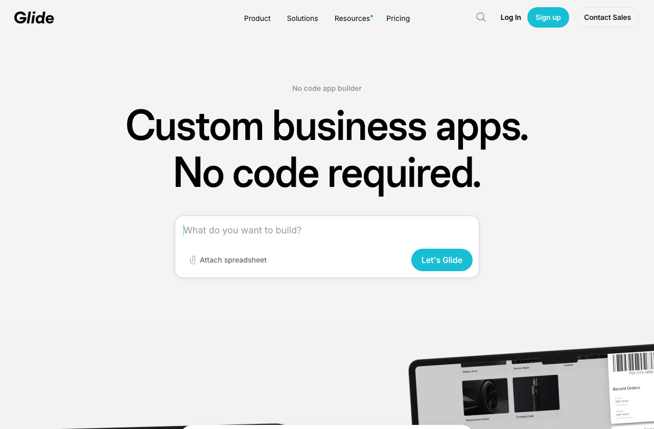Glide main image - Create apps from Google Sheets