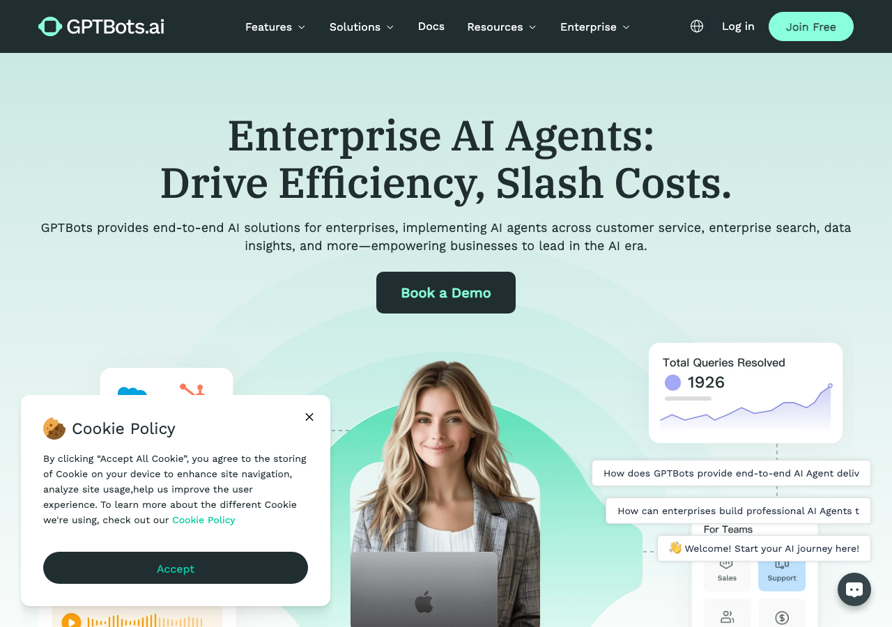 GPTBOTS.ai main image - Empowering AI-driven creativity
