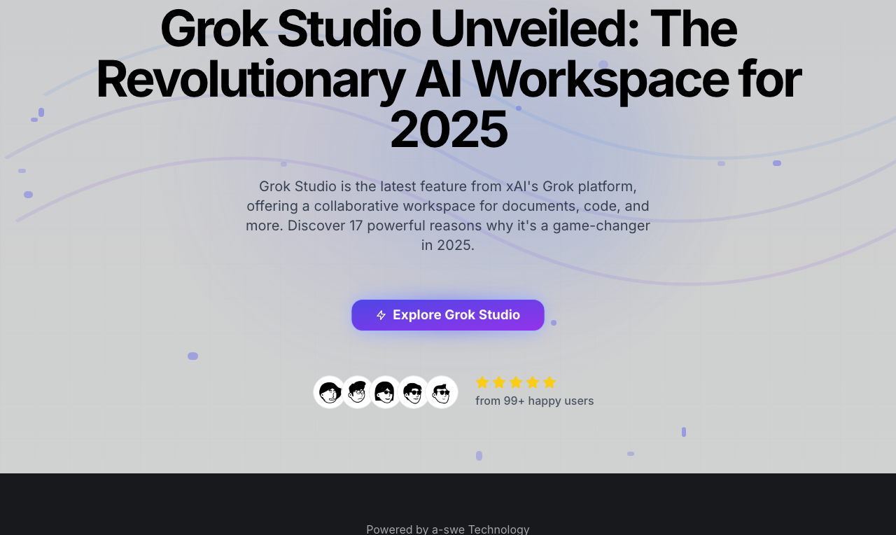 Screenshot of Grok Studio