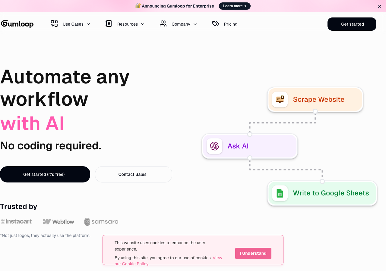 Screenshot of Gumloop