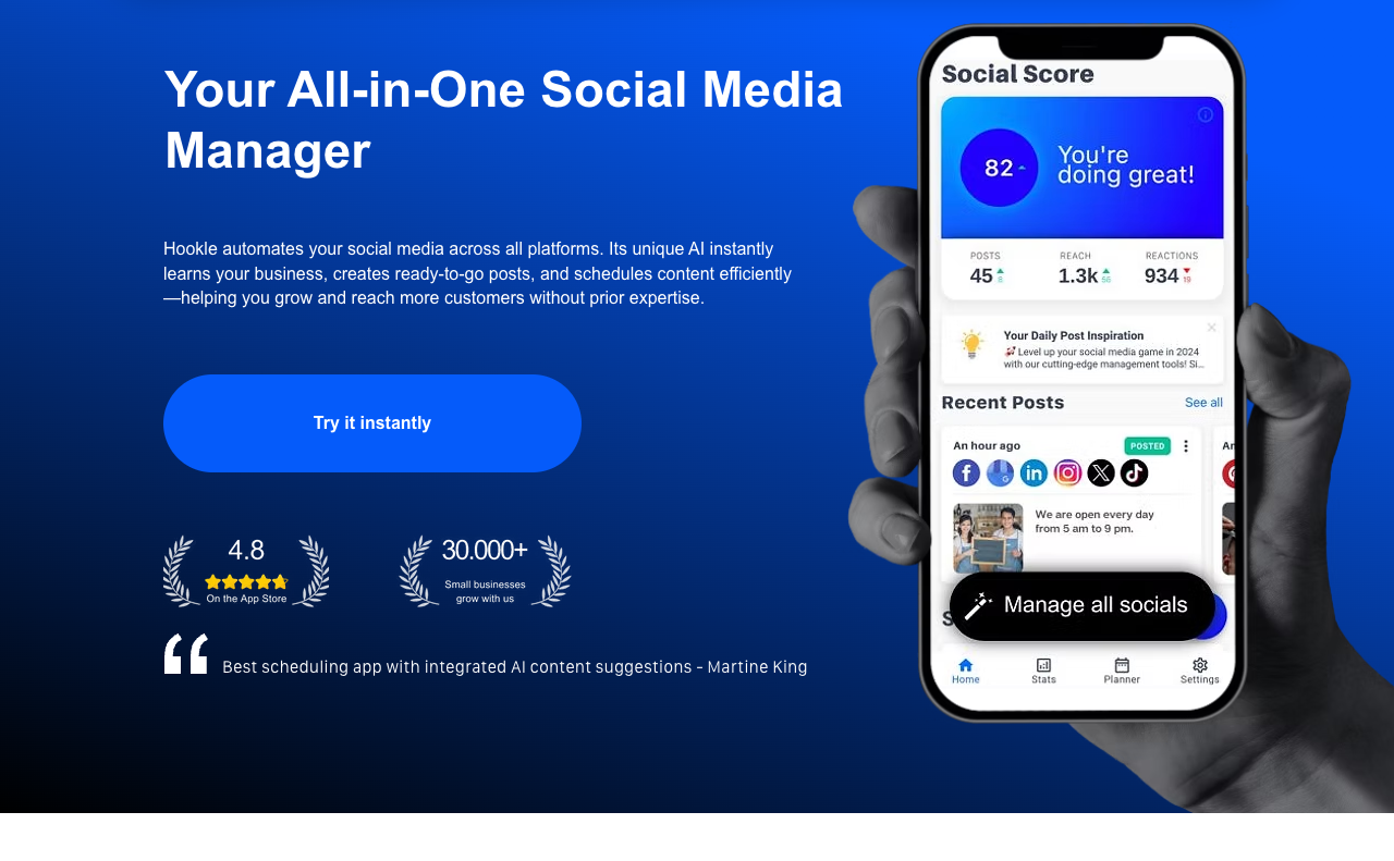 Hookle main image - Social Media Management Made Easy