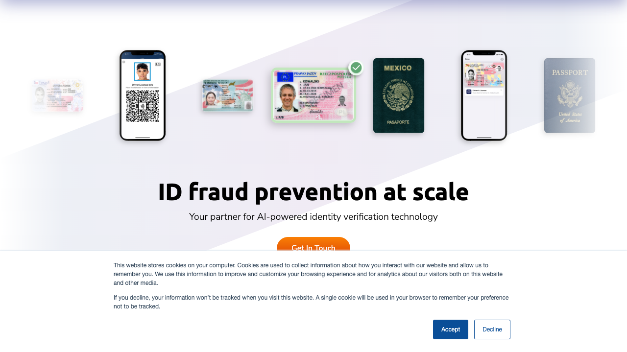 Screenshot of IDScan.net