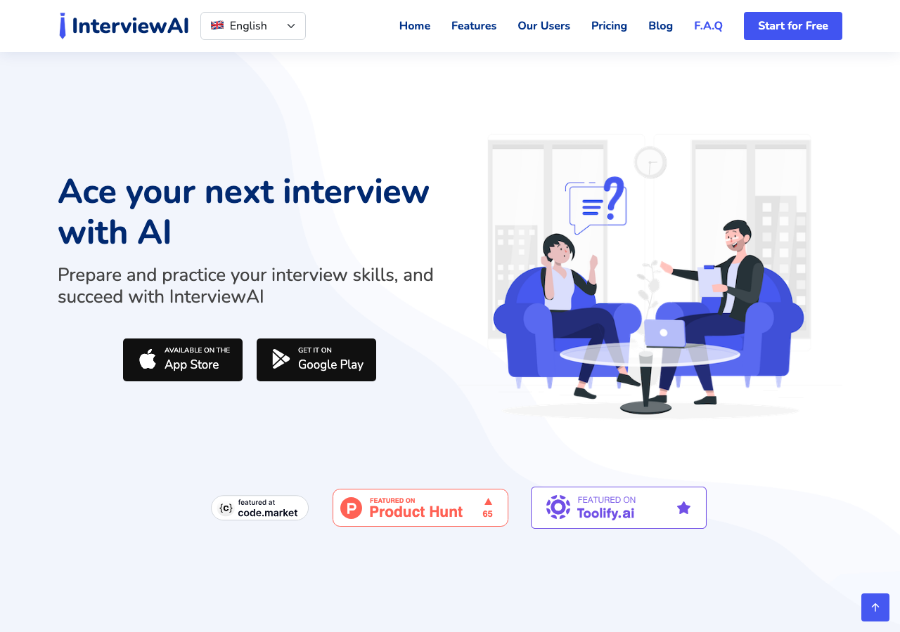 Screenshot of InterviewAI