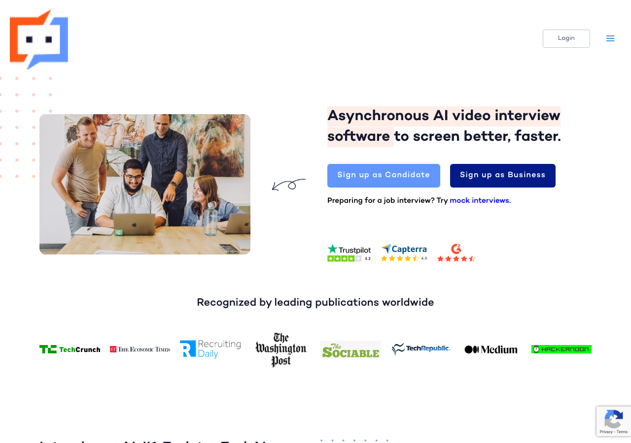 Screenshot of Interviewer.AI