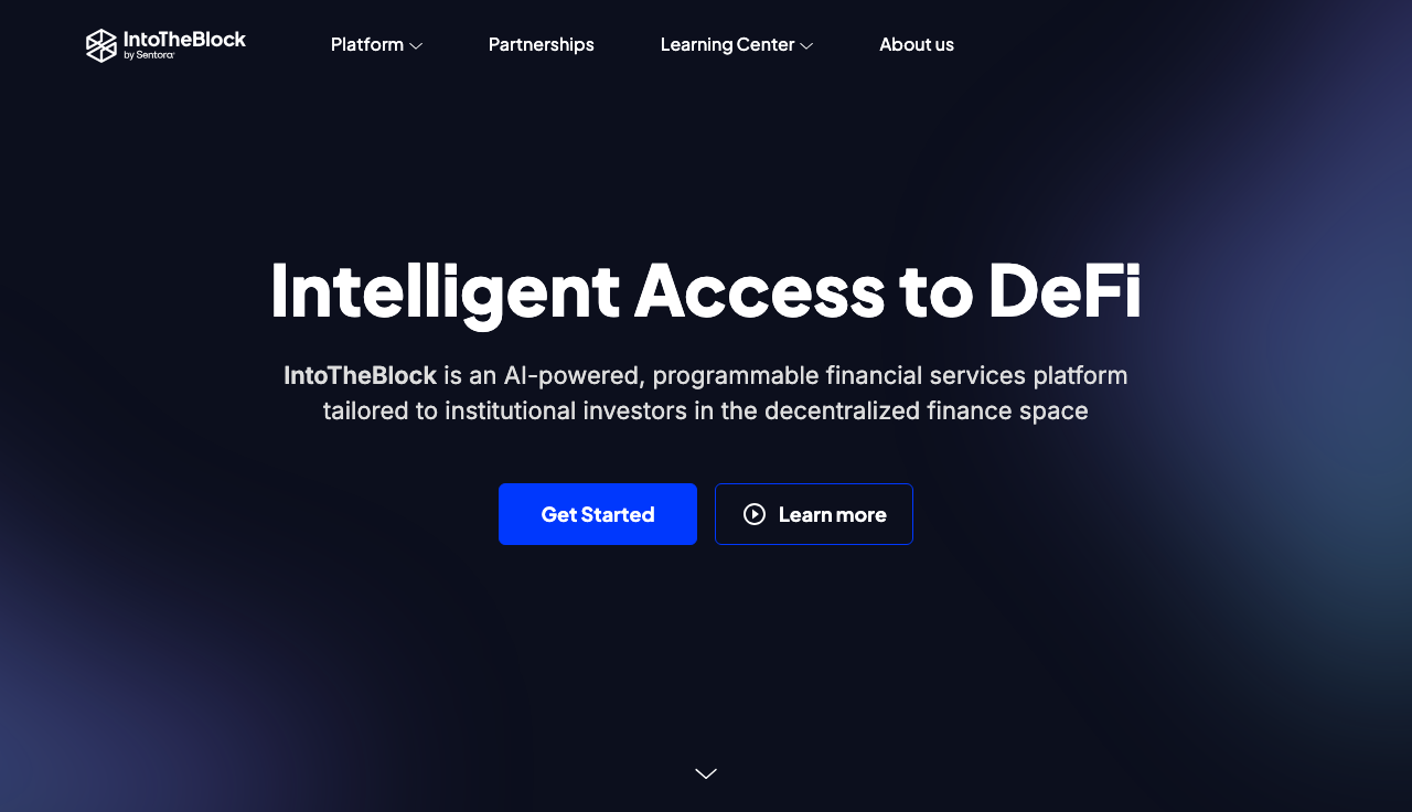 Screenshot of IntoTheBlock