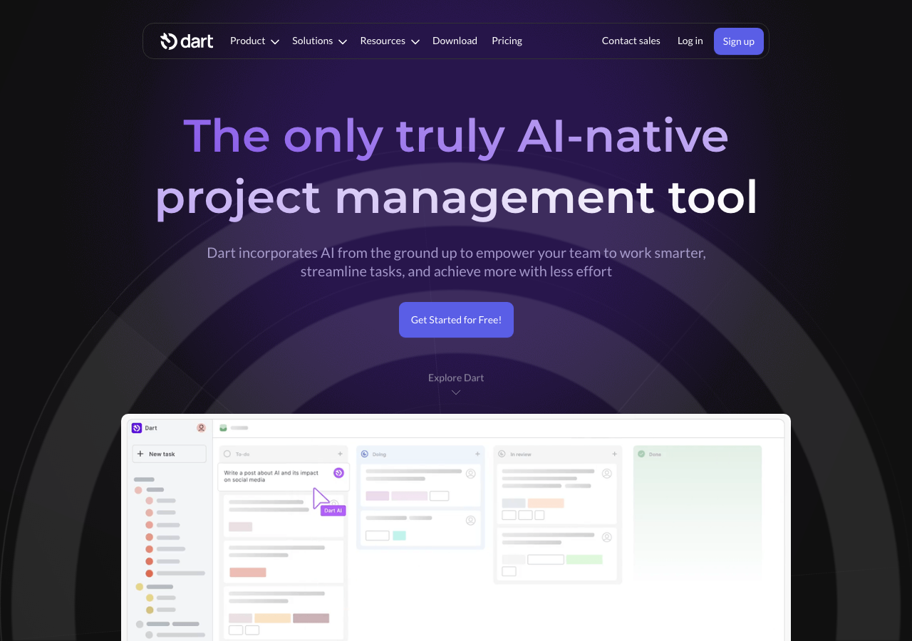 Screenshot of Dart