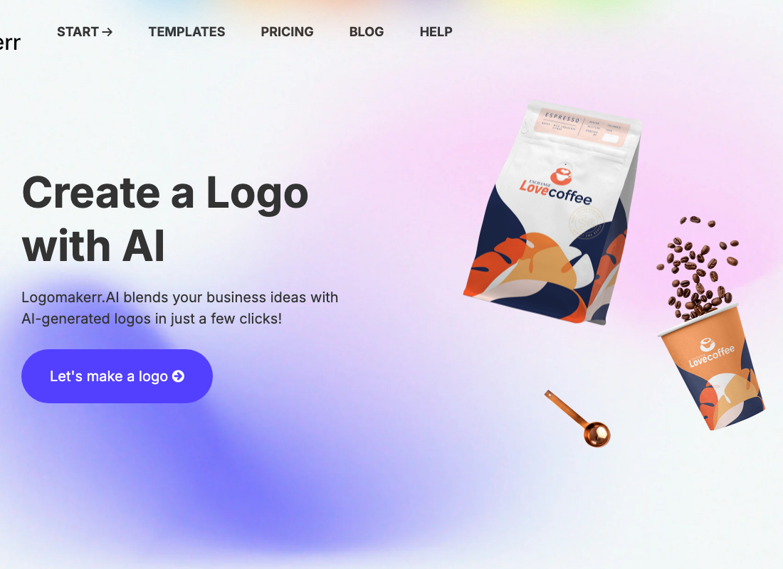 Logomakerr.ai main image - AI-powered Logo Design