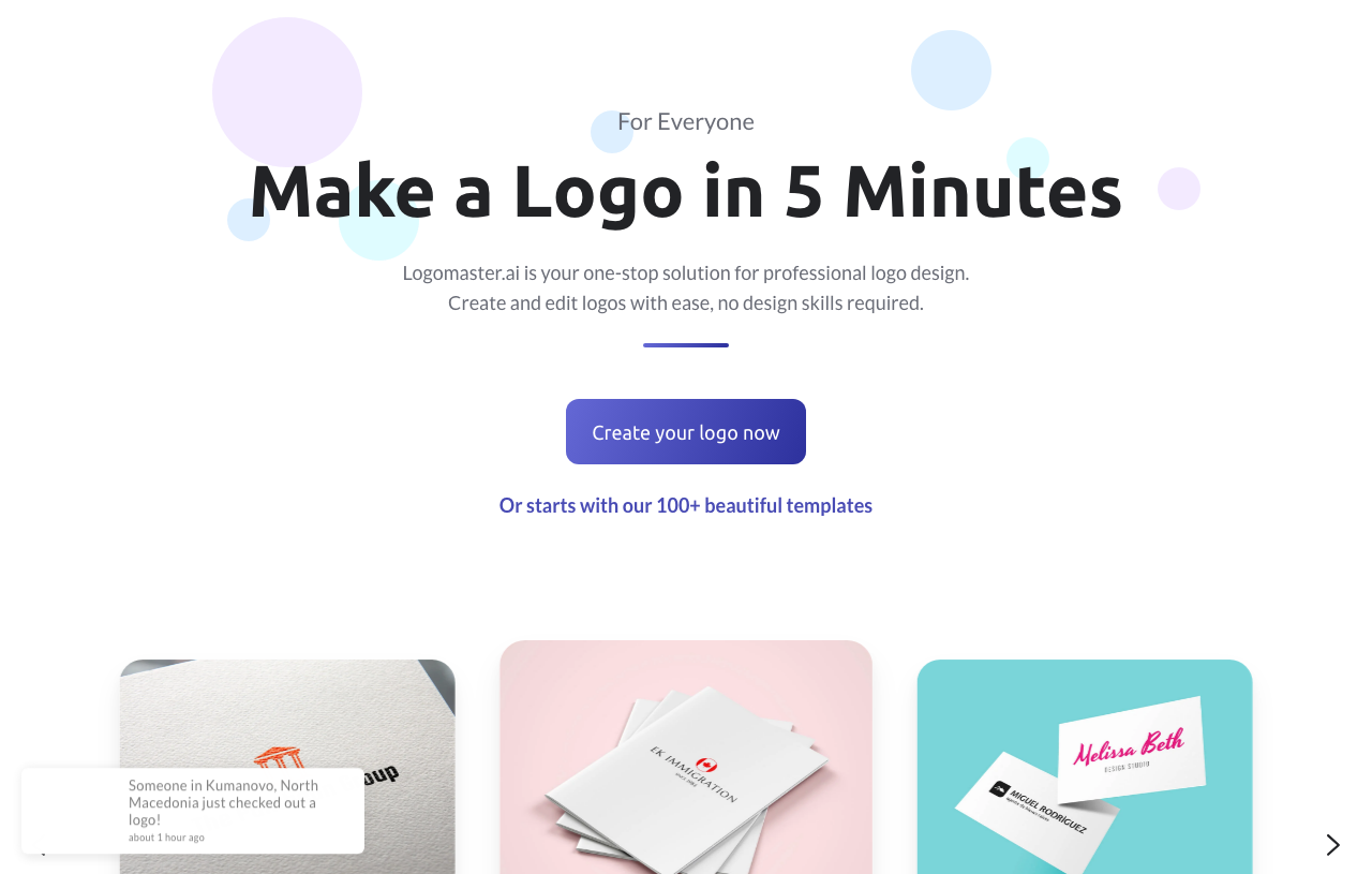 Screenshot of Logomaster.ai