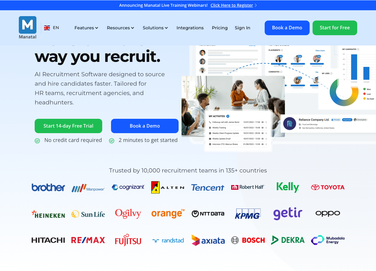 Manatal main image - Your All-in-One Recruitment Software