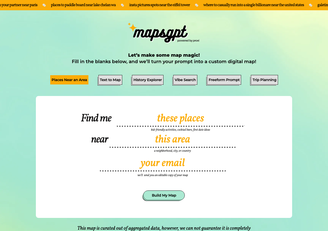 MapsGPT main image - Explore the world with AI-powered maps