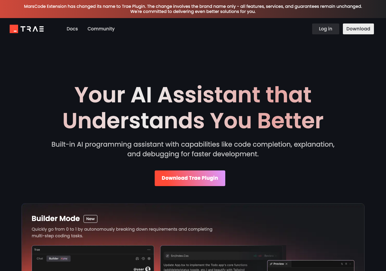 Screenshot of Trae - Plugin