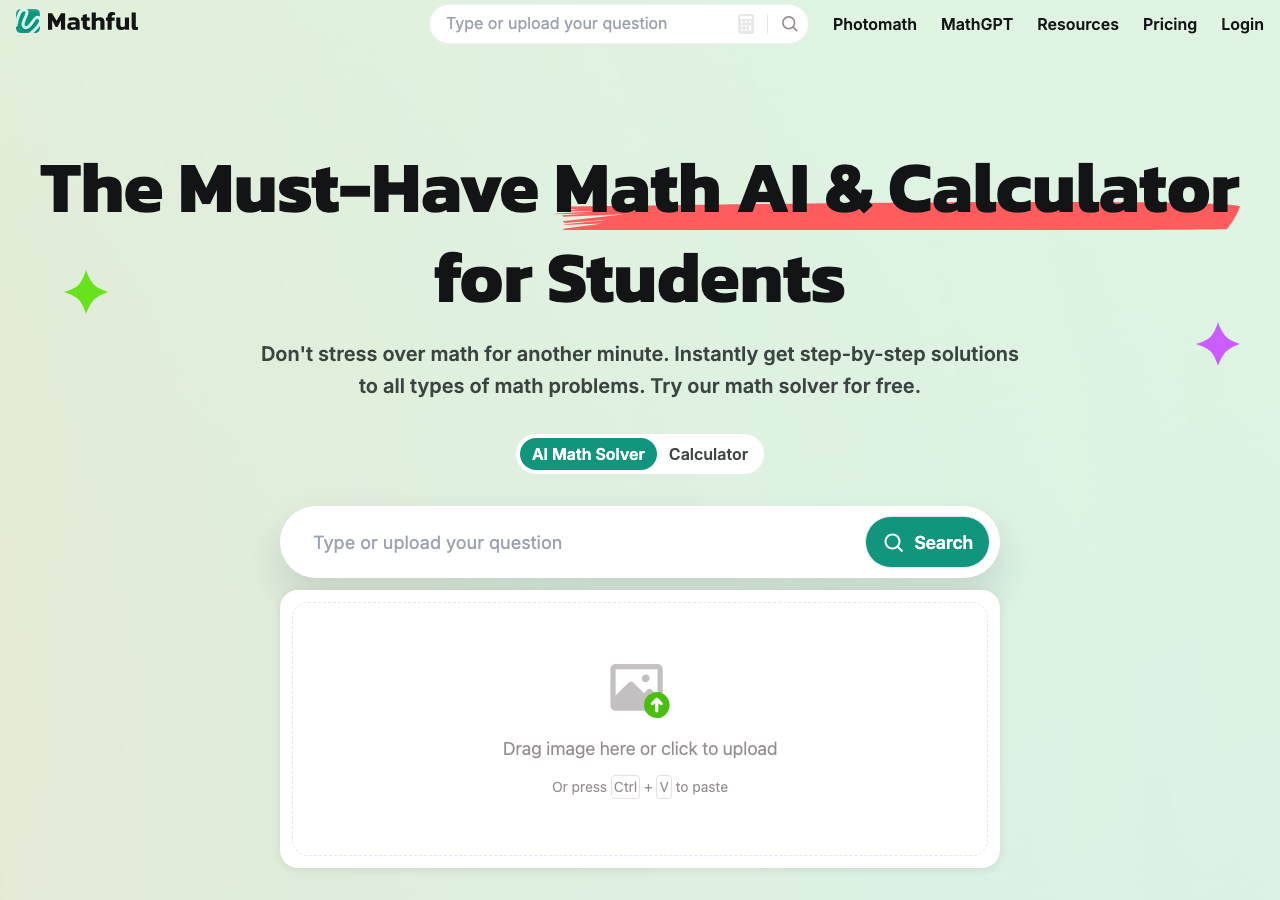 Screenshot of Mathful