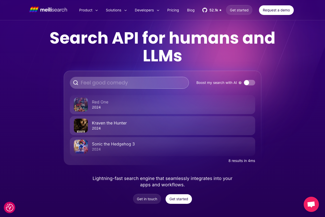 Meilisearch main image - Lightning Fast Search