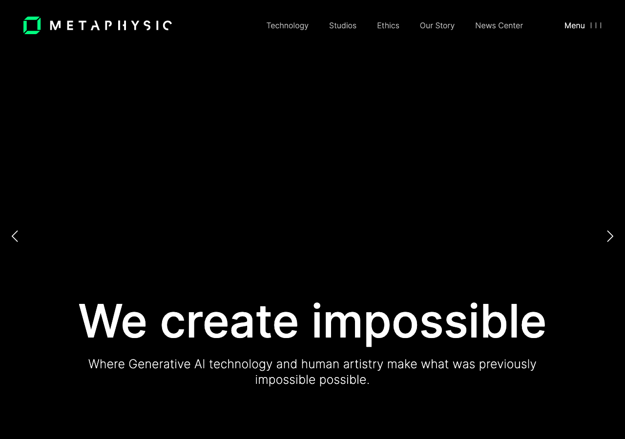Screenshot of Metaphysic.ai