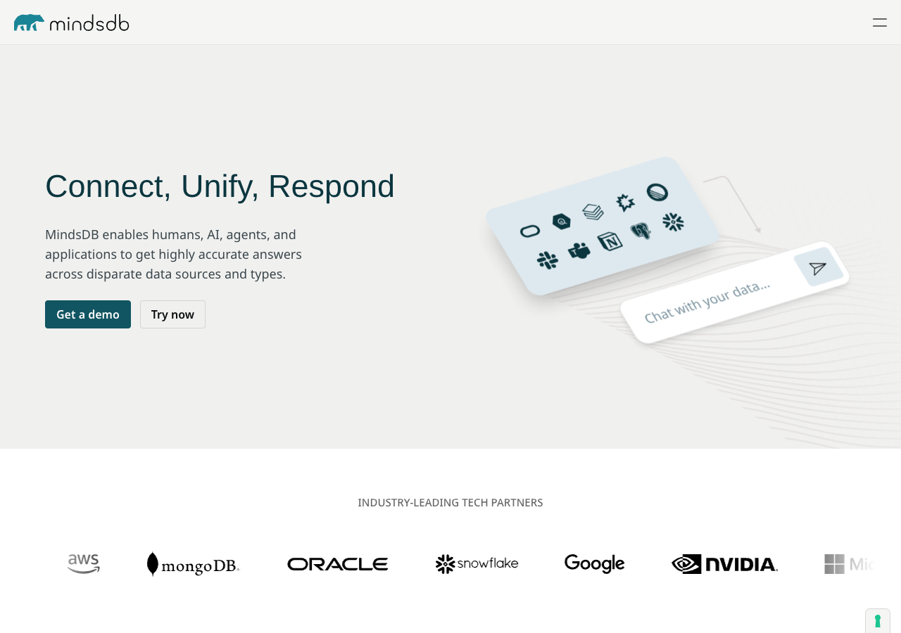 Screenshot of MindsDB